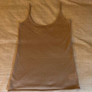 Michael Kors Camel Cashmere Tank Top with Spaghetti Straps. Size XS.